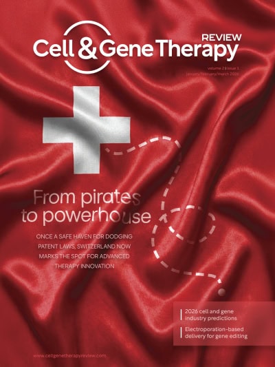Cell & Gene Therapy Review cover with Swiss flag