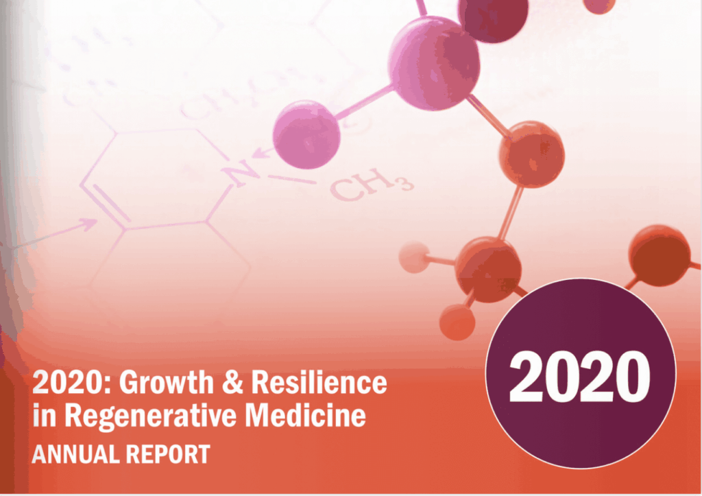 2020 regenerative medicine annual report cover design